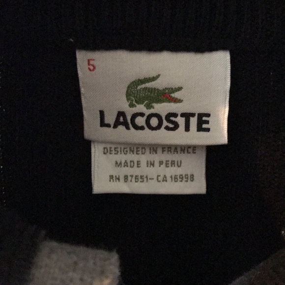 Lacoste Black Pullover Sweater - Picture 4 of 5